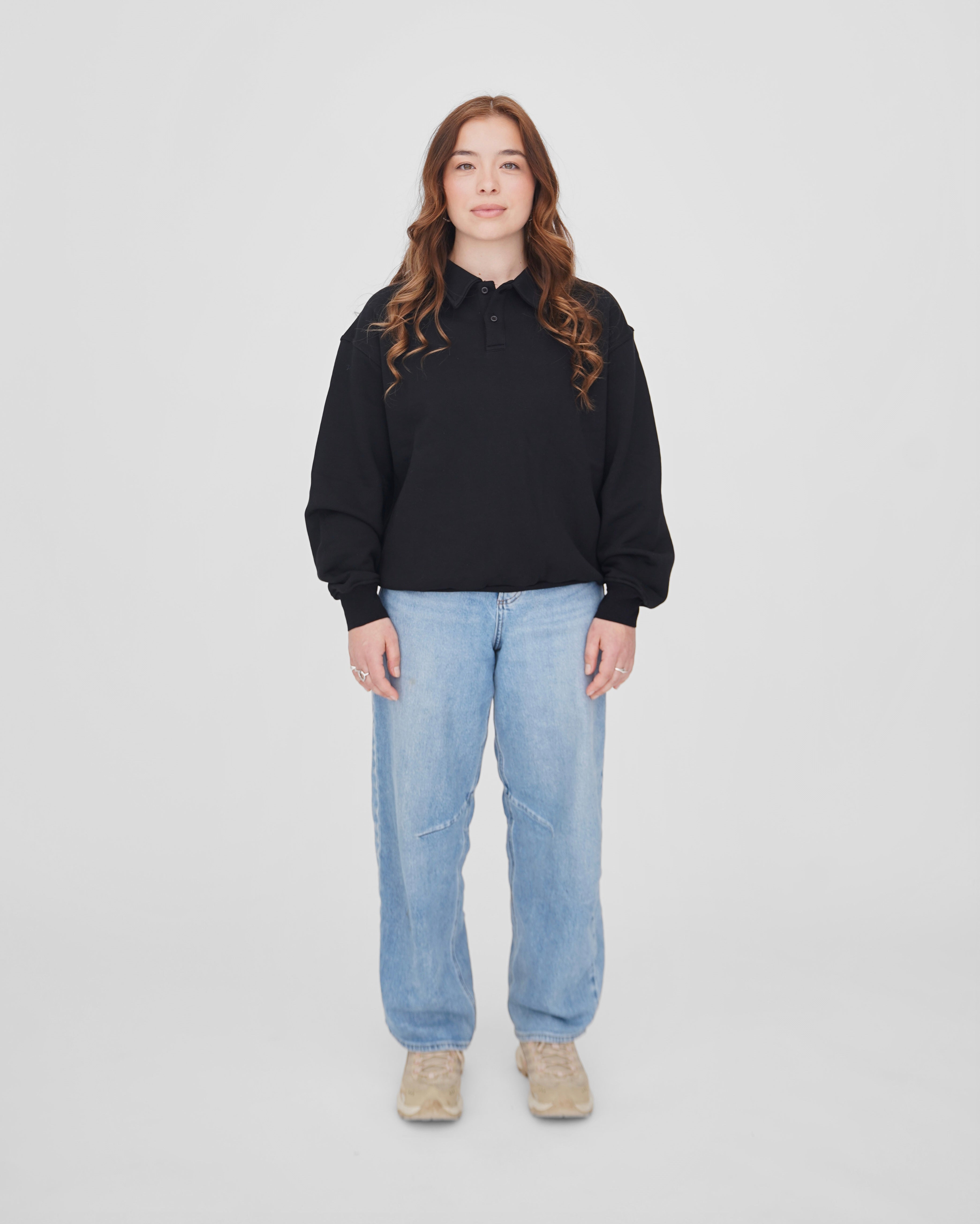 Loose Fit Button-Up Noir