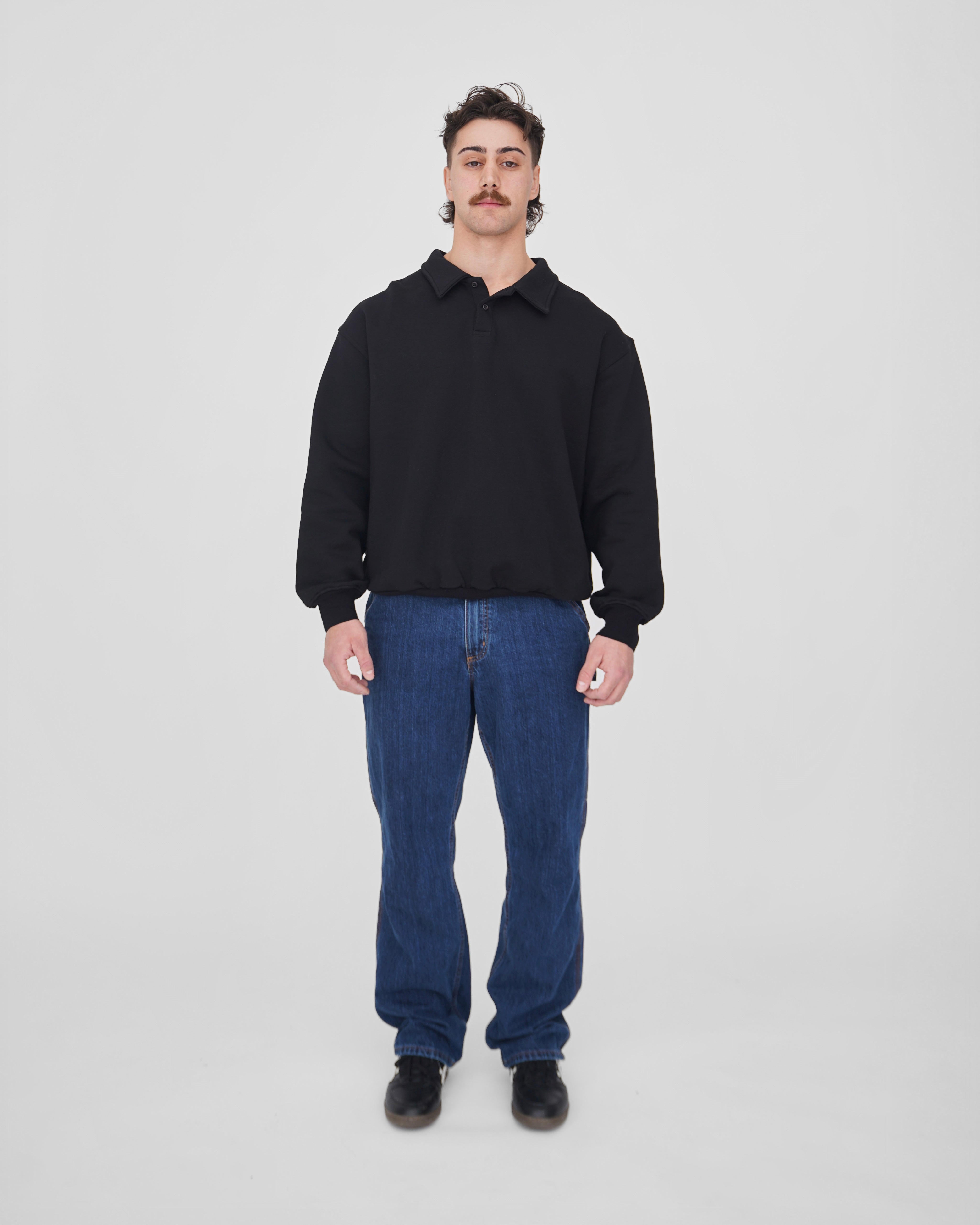 Loose Fit Button-Up Noir