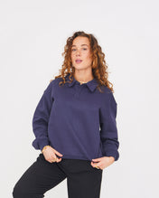 Loose Fit Button-up Bleu Marine